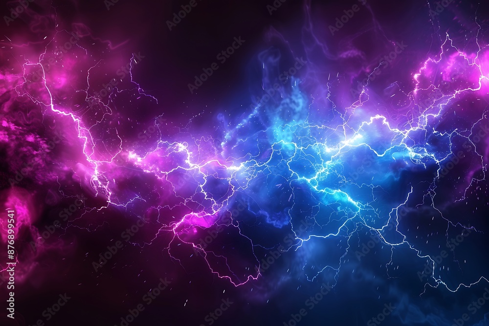 Abstract background with vibrant purple and blue lightning, creating a dynamic electricity effect in high-definition. Abstract background with vibrant purple and blue lightning, creating a dynamic electricity effect in high-definition.
