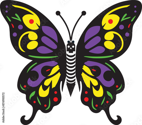 A poisonous Colorful butterfly