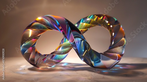 stunning 3D helix shape in twisted form, created from iridescent glass for a unique touch.