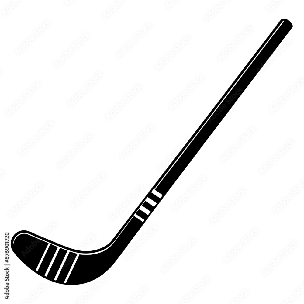 hockey stick black silhouette art illustration