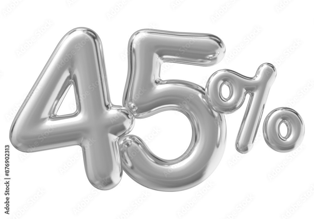 45 Percent Off Sale Gold Number 3D 45 Percent Off Sale Gold Number 3D