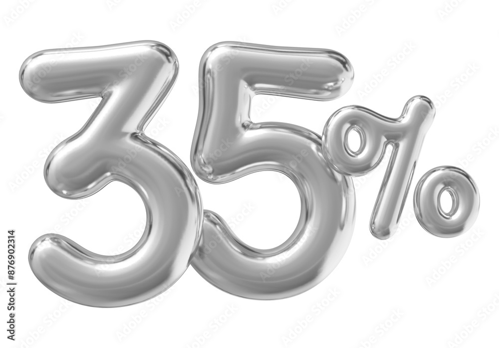 35 Percent Off Sale Gold Number 3D 35 Percent Off Sale Gold Number 3D