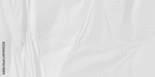 White crumpled cover old paper wrapping crinkled light cardboard overlay texture background. surface retro wrinkled empty sheet paper creased.	
