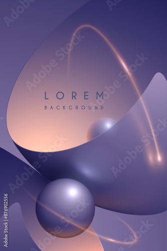 Abstract geometric shapes with light effects