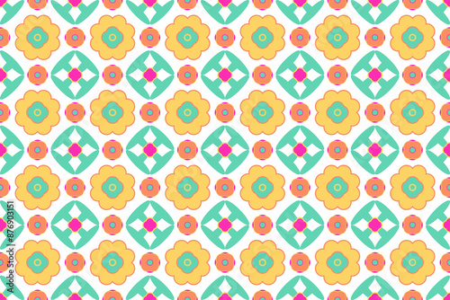 Flower pattern.abstract wallpaper with floral geometrics.seamless desing.white background.