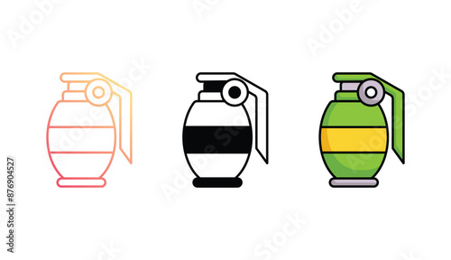 grenade icon design with white background stock illustration