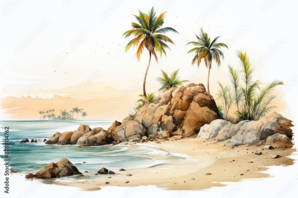 Fototapeta premium Beach outdoors nature coast.