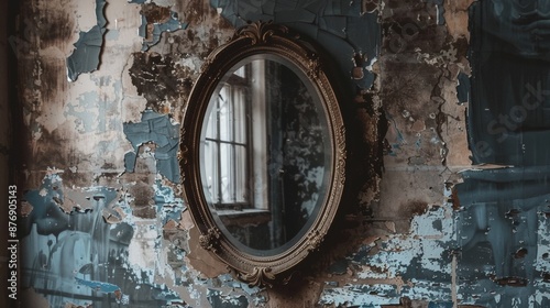 old miror in the wall