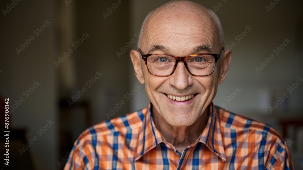 A man with glasses smiling at the camera, AI A man with glasses smiling at the camera, AI