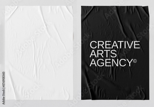 Glued Texture Poster Mockup