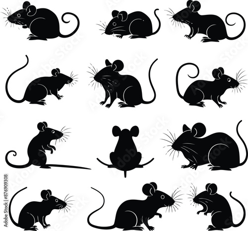 Isolated Mouse Silhouette in Vector Format