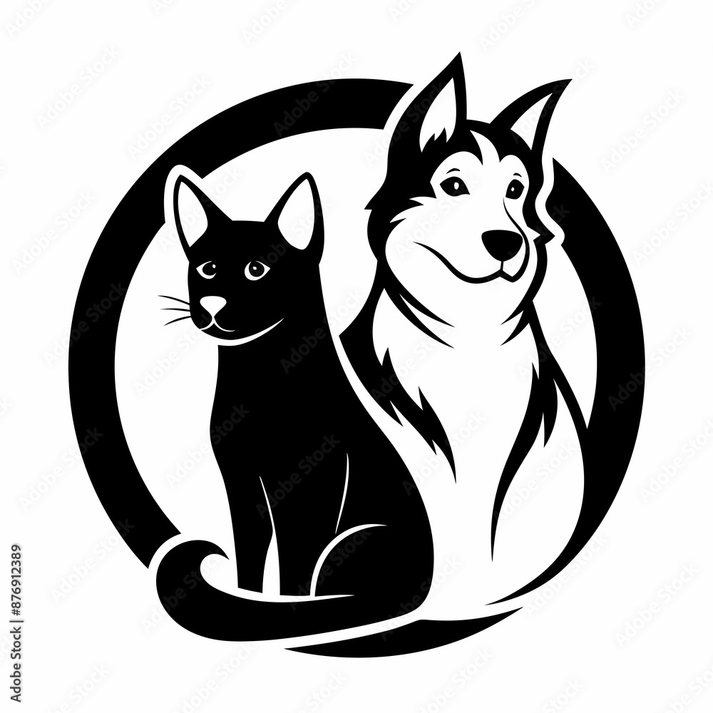 Fototapeta premium Dog and Cat