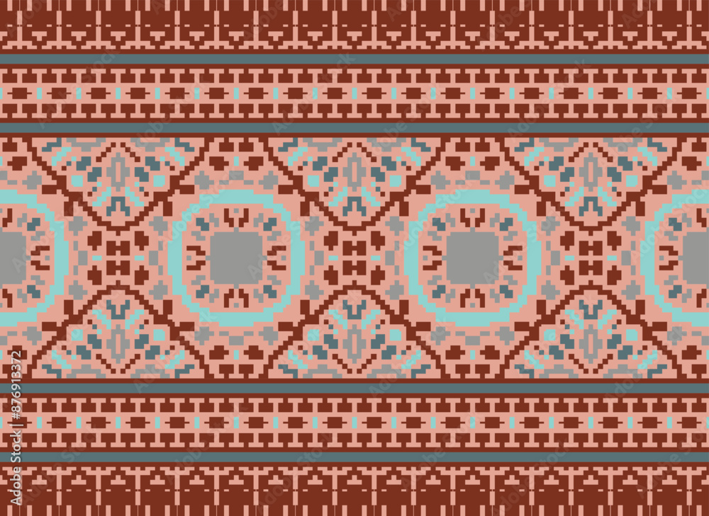 Beautiful ikat ethnic pattern. Seamless pattern in tribal, folk embroidery, and Mexican style; Abstract ethnic Aztec art. Geometric seamless pattern in tribal. Beautiful ikat ethnic pattern. Seamless pattern in tribal, folk embroidery, and Mexican style; Abstract ethnic Aztec art. Geometric seamless pattern in tribal.