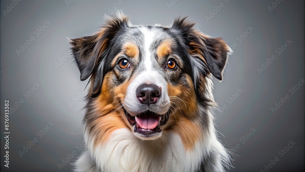 American Shepherd dog with a thick coat and intelligent expression, herding, loyal, energetic, versatile American Shepherd dog with a thick coat and intelligent expression, herding, loyal, energetic, versatile