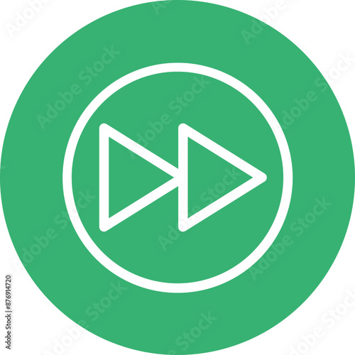 Forward Vector Line White Circles Multicolors