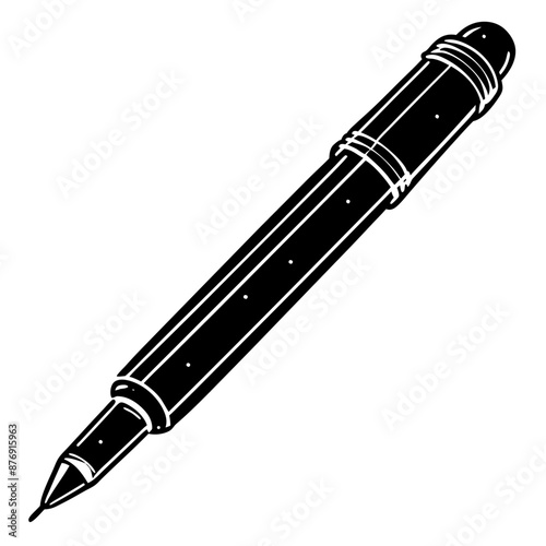 pen black silhouette art illustration