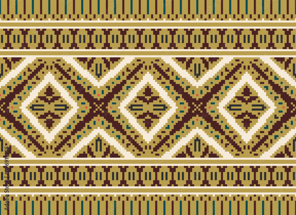 Beautiful ikat ethnic pattern. Seamless pattern in tribal, folk embroidery, and Mexican style; Abstract ethnic Aztec art. Geometric seamless pattern in tribal. Beautiful ikat ethnic pattern. Seamless pattern in tribal, folk embroidery, and Mexican style; Abstract ethnic Aztec art. Geometric seamless pattern in tribal.