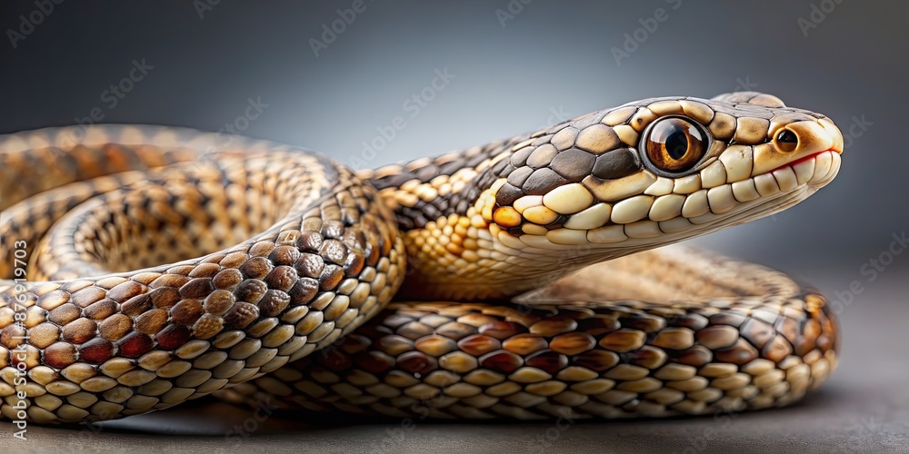 Close-up shot of a Montpellier snake in a studio setting , Montpellier snake, studio, close-up, reptile, animal Close-up shot of a Montpellier snake in a studio setting , Montpellier snake, studio, close-up, reptile, animal