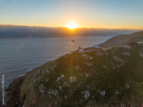 Atardecer en la zona del Faro Gallego de Finisterre photo