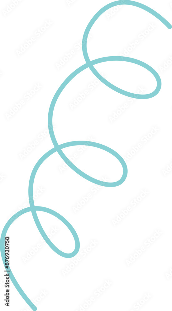 Fototapeta premium Curved Line Abstract Doodle
