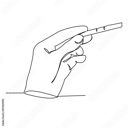 hand with a pregnancy test