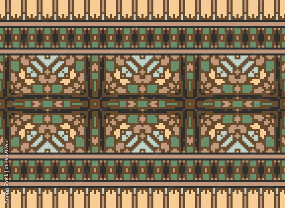 Beautiful ikat ethnic pattern. Seamless pattern in tribal, folk embroidery, and Mexican style; Abstract ethnic Aztec art. Geometric seamless pattern in tribal. Beautiful ikat ethnic pattern. Seamless pattern in tribal, folk embroidery, and Mexican style; Abstract ethnic Aztec art. Geometric seamless pattern in tribal.