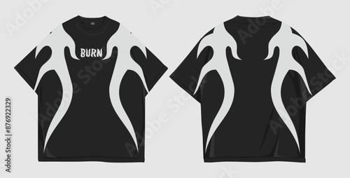 Design t-shirt oversize burn.eps