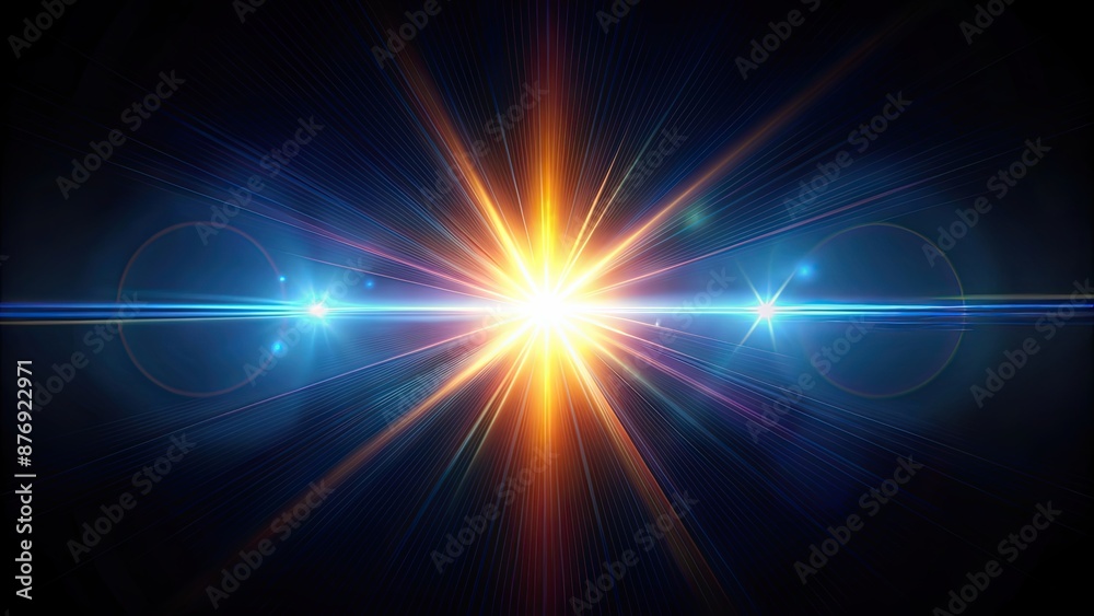 Lens flair graphic element on black background, lens flair, graphic design, isolated Lens flair graphic element on black background, lens flair, graphic design, isolated
