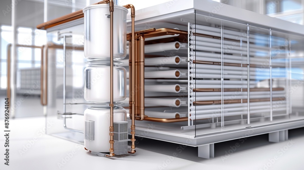 Complex thermal transfer and shielding system, sectional view ...