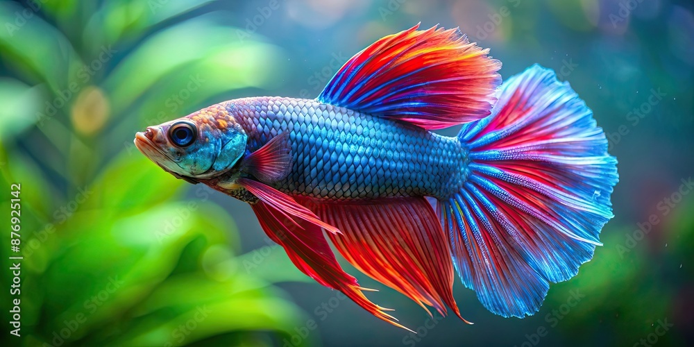 A unique and colorful beta fish swimming gracefully in an aquarium , aquarium, underwater, colorful, aquatic, exotic, fins A unique and colorful beta fish swimming gracefully in an aquarium , aquarium, underwater, colorful, aquatic, exotic, fins
