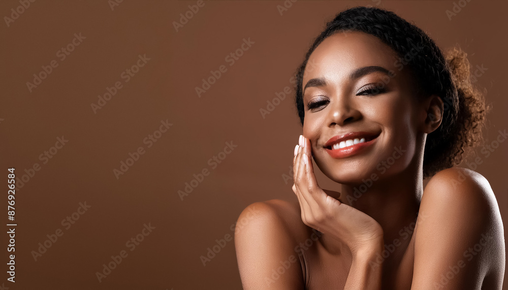 JOVEM MULHER EM UM MOMENTO DE ALTO CUIDADO EM UM CONCEITO DE CUIDADO DA PELE, COSMÉTICO, BELEZA NATURAL JOVEM MULHER EM UM MOMENTO DE ALTO CUIDADO EM UM CONCEITO DE CUIDADO DA PELE, COSMÉTICO, BELEZA NATURAL