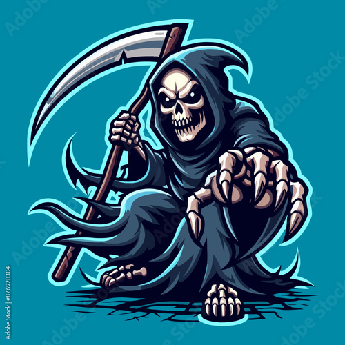 grim reaper illustration vector design