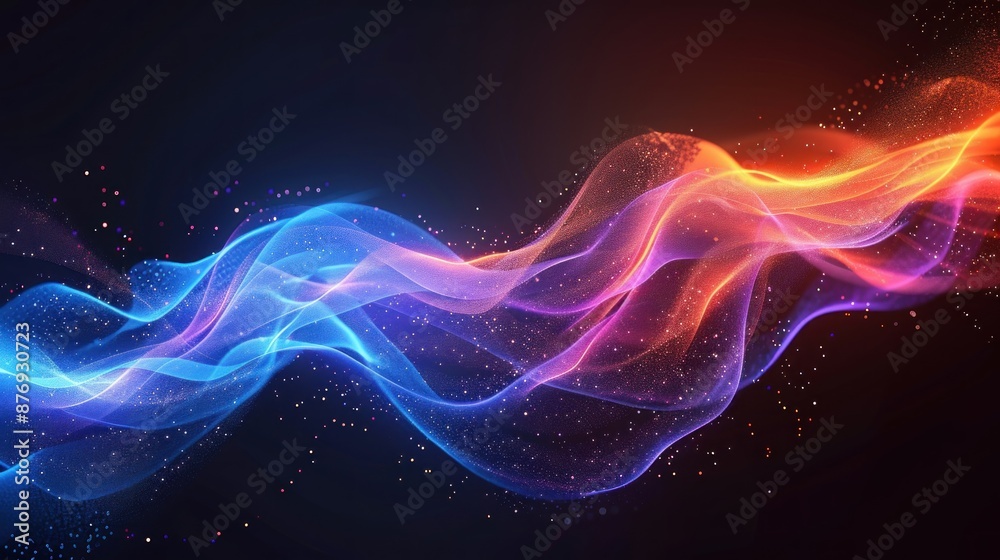 Fototapeta premium Abstract Colorful Swirling Waves