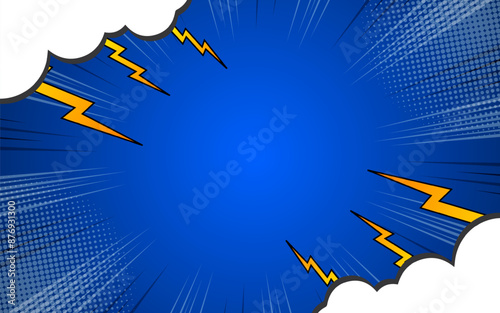 Comic background with clouds. vector illustration EPS 10.