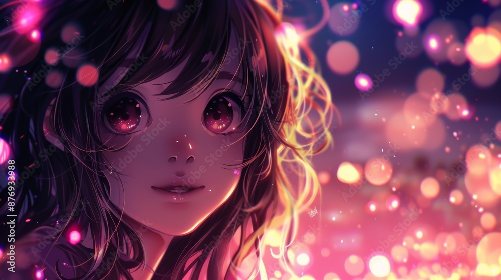 This is a screenshot of an anime shy crybaby on a gradient color background This is a screenshot of an anime shy crybaby on a gradient color background