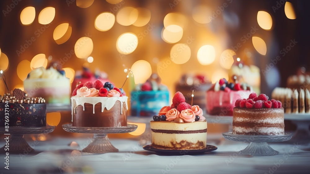 Table Full of Frosted Cakes Table Full of Frosted Cakes