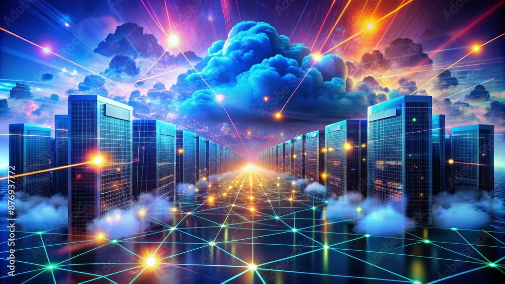 Fototapeta premium The Future Of Cloud Computing Is Here.