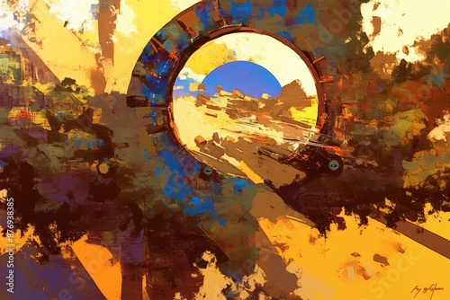 Abstract Portal to a Desert Landscape