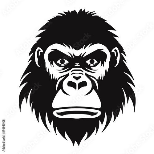 gorilla symbol - isolated on white background. Vector illustration