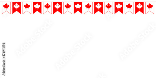 straight hanging canadian flag vector for canada day