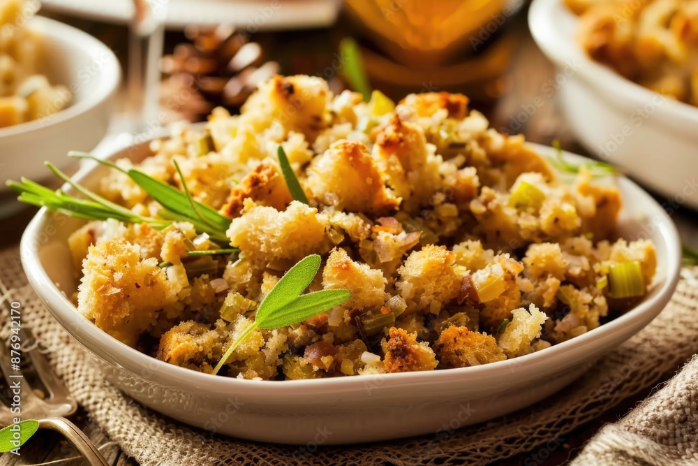 Thanksgiving - Homemade Stuffing. A Delicious Side Dish for Turkey Dinner Thanksgiving - Homemade Stuffing. A Delicious Side Dish for Turkey Dinner