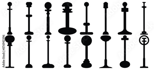 Antenna silhouette set vector design big pack of illustration and icon