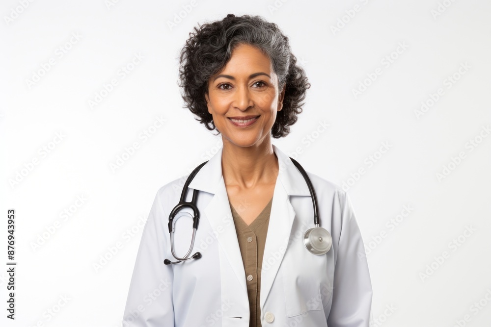 Doctor female adult white background. Doctor female adult white background.