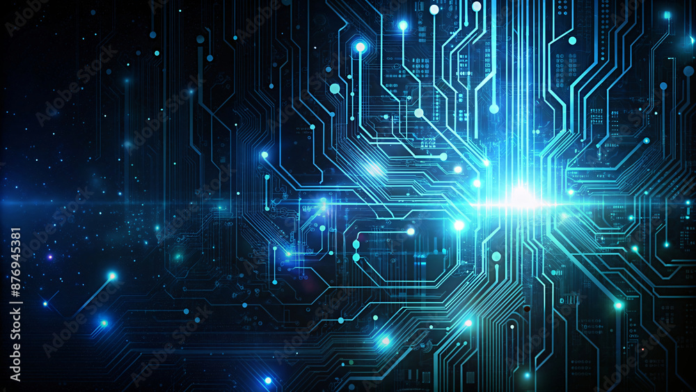 A high-tech background featuring a close-up of a circuit board A high-tech background featuring a close-up of a circuit board