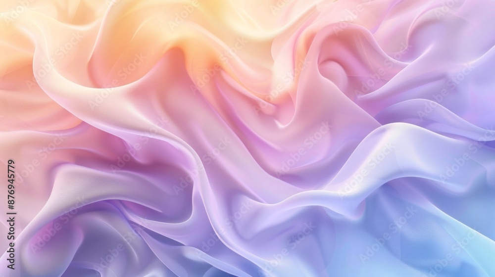Soft pastel-colored fabric with smooth folds, creating a dreamy and elegant background, perfect for design and decoration, abstract art concept Soft pastel-colored fabric with smooth folds, creating a dreamy and elegant background, perfect for design and decoration, abstract art concept