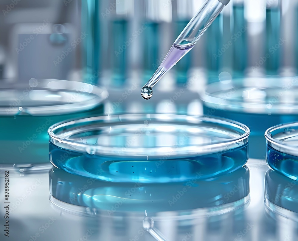 close up of petri dish with pipette, laboratory background blurred, high resolution close up of petri dish with pipette, laboratory background blurred, high resolution