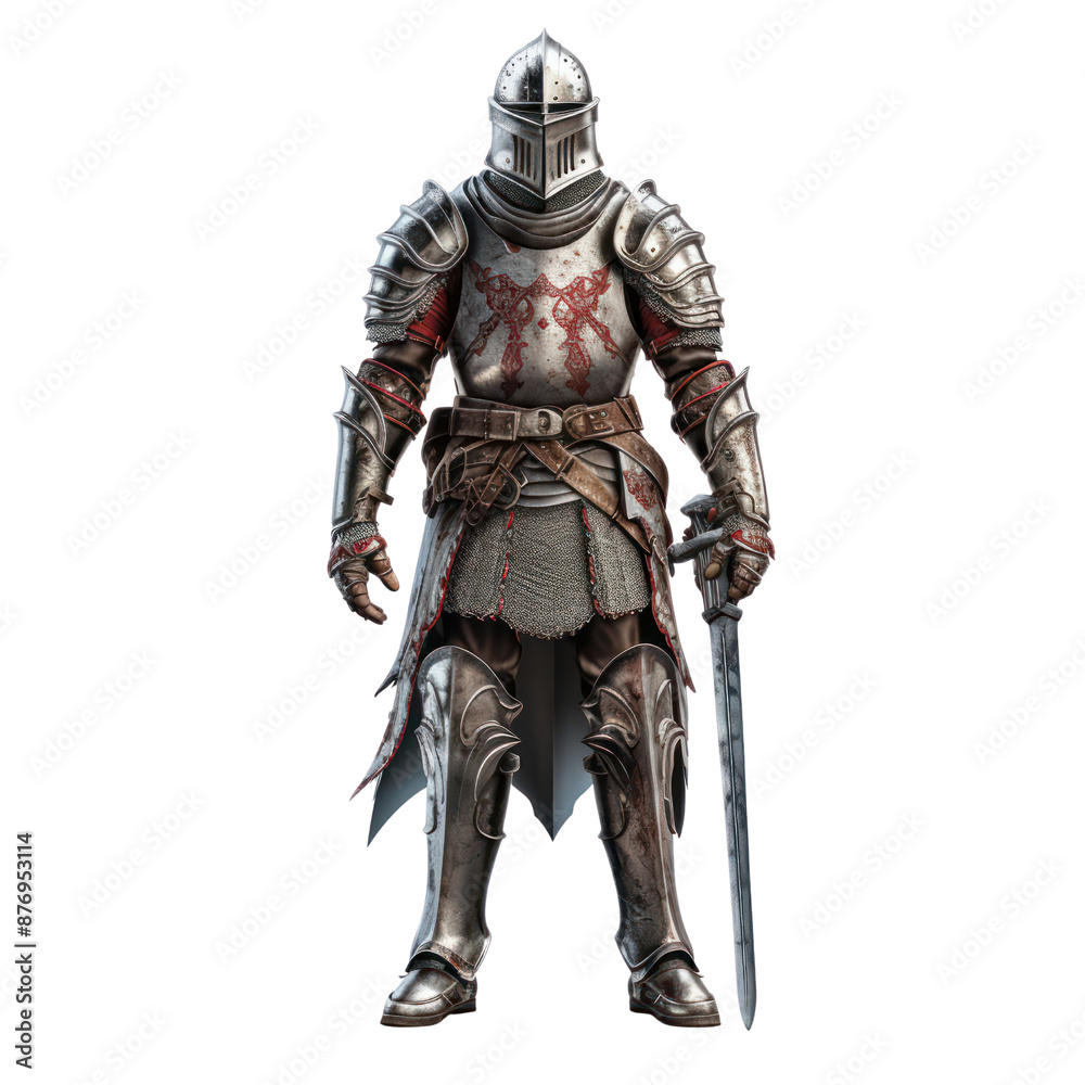 Knight in armor isolate on transparent png.
Knight in armor isolate on transparent png.