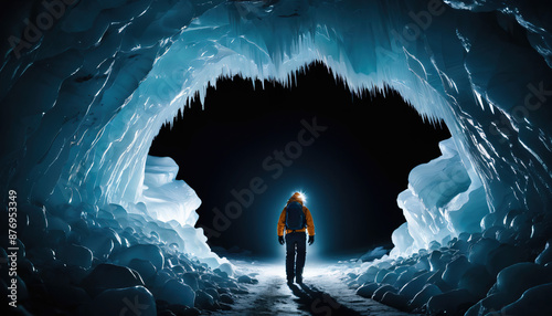 Ice Cave Arcana in Cloudy Winter: The Pathfinder's Excursion Surrounded in Landslide