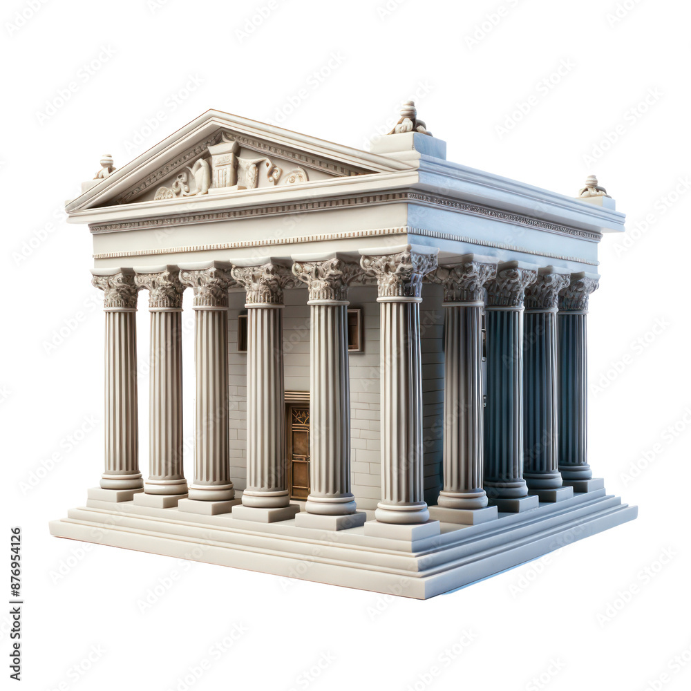 Fototapeta premium The bank isolate on transparent png.