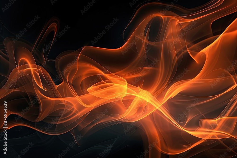 Abstract black and orange background with a fire and smoke theme